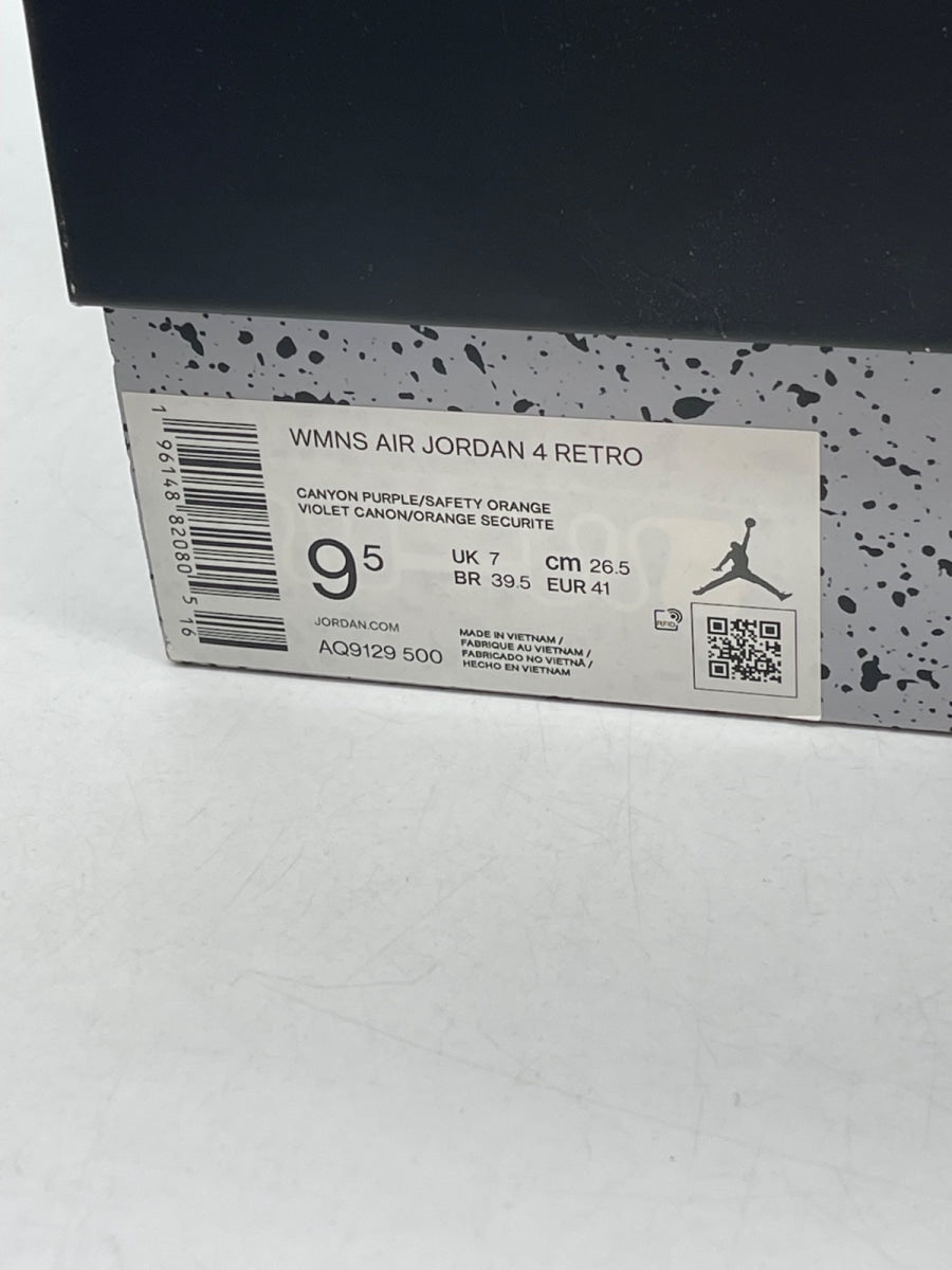 Jordan 4 Retro Canyon Purple (Women's) 9.5W (Moderately Worn Pre-Owned) - Image 9