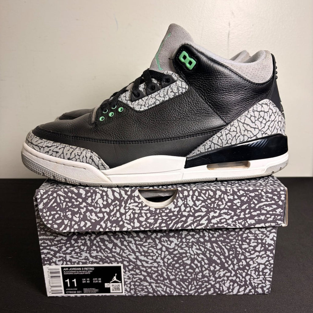 Jordan 3 Retro Green Glow (Size 11) - Image 3