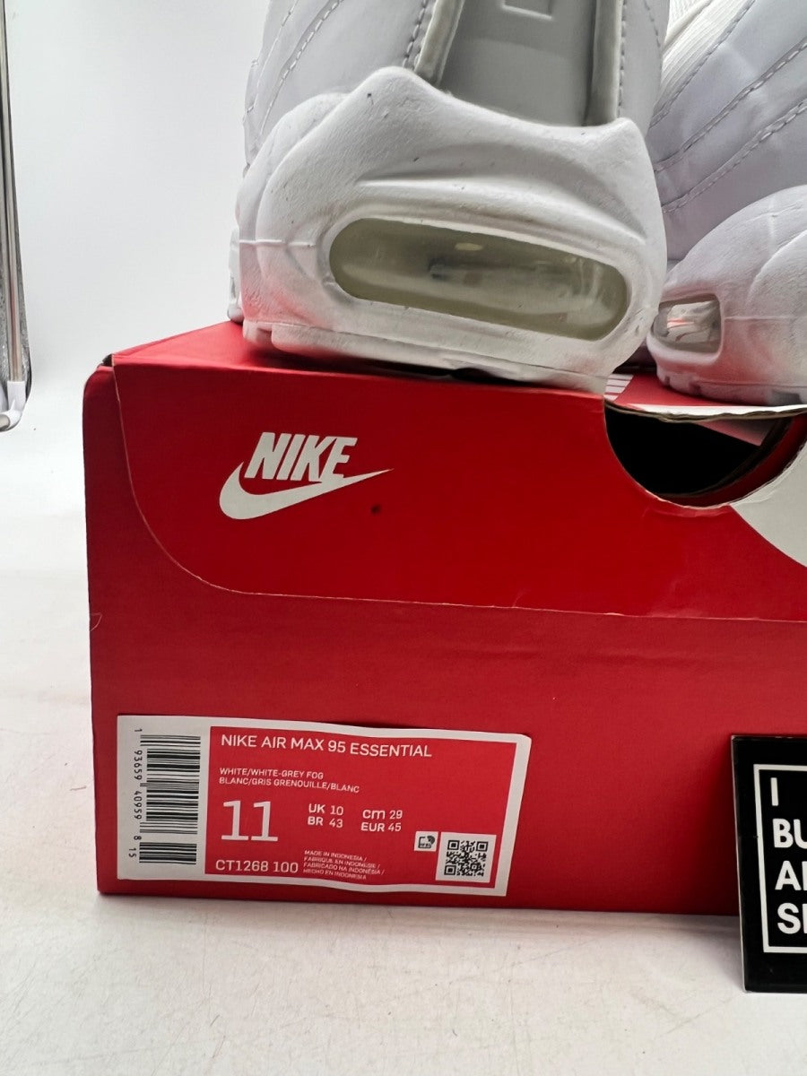 Nike Air Max 95 Essential White Grey Fog 11 (Lightly Worn Pre-Owned) - Image 6