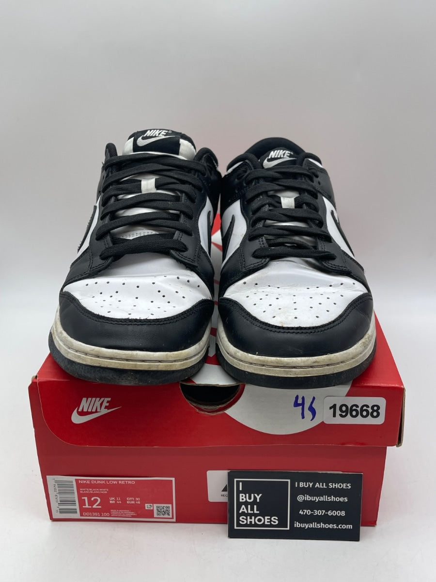 Nike Dunk Low Retro White Black Panda 12 (Heavily Worn Pre-Owned) - Image 2