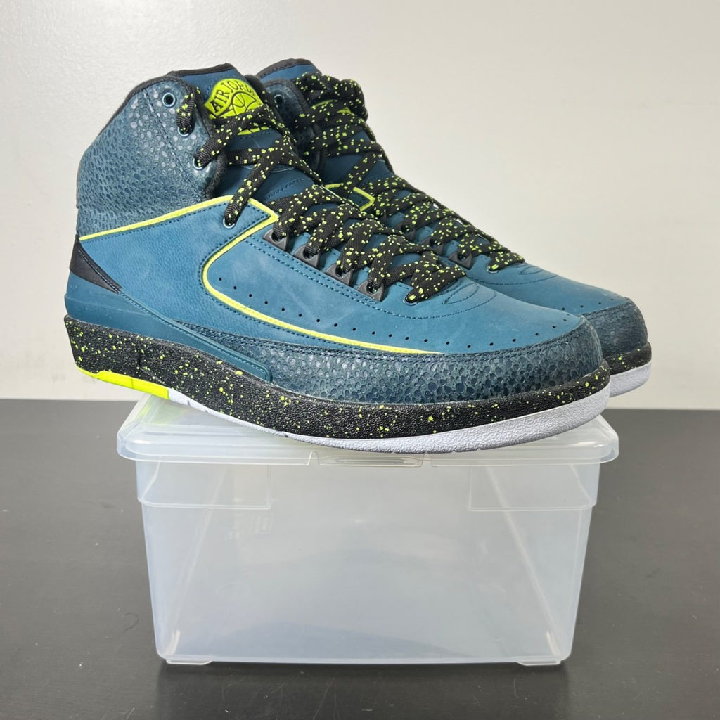 Jordan 2 Retro Nightshade 12 (New Pre-Owned)JordanNightshade/Volt Ice-Black-Pure Platinum - Image 1