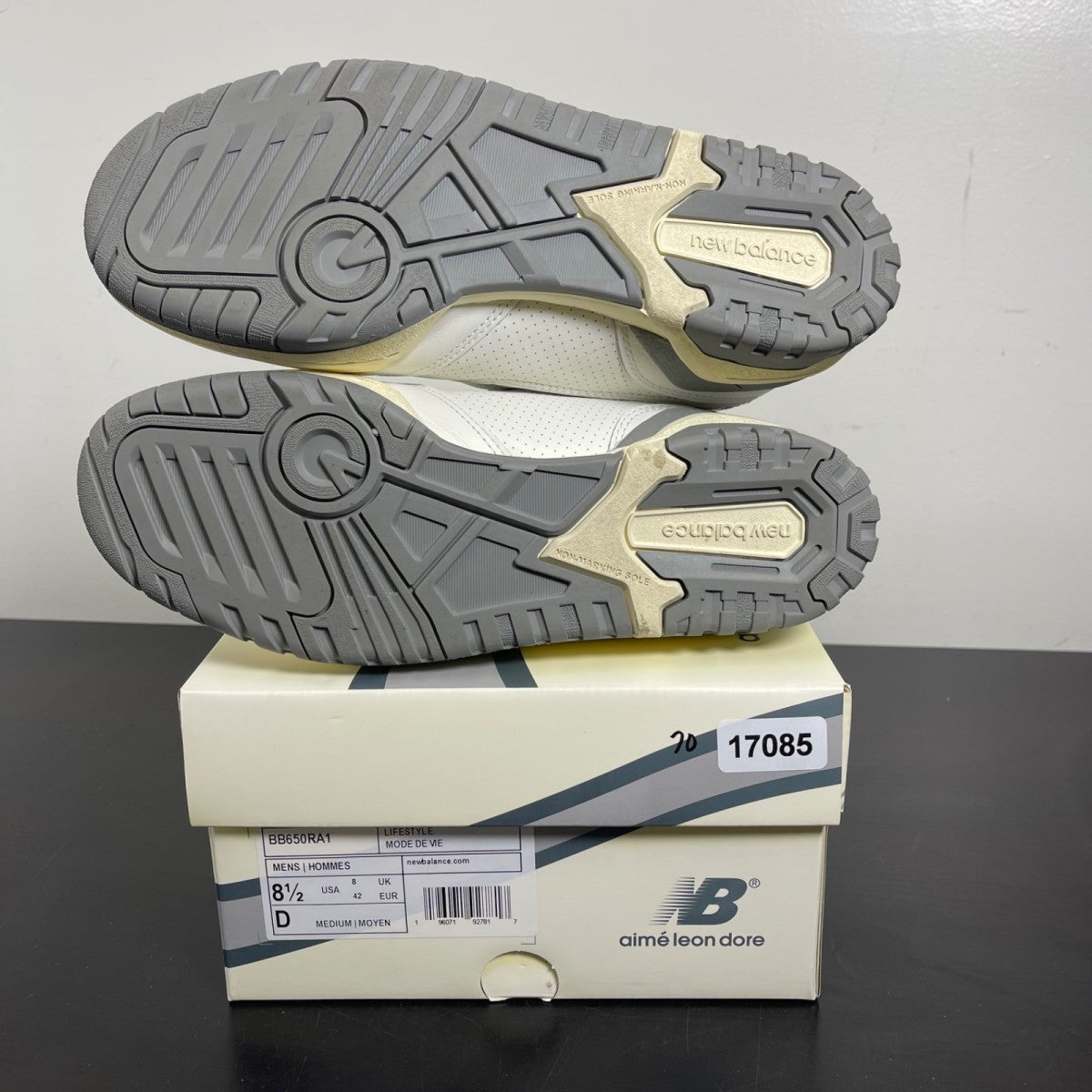 New Balance 650R Aime Leon Dore White Grey 8.5 (Moderately Worn Pre-Owned)New BalanceWhite/Grey - Image 5