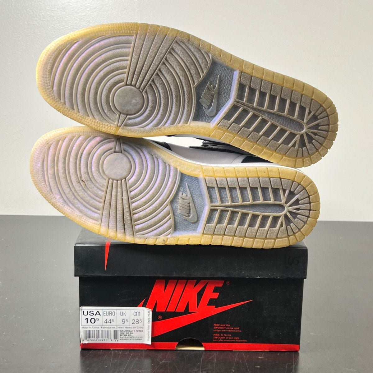 Jordan 1 Retro All-Star Chameleon (2017) 10.5 (Lightly Worn Pre-Owned)JordanBlack/Black-Metallic Silver-White - Image 6