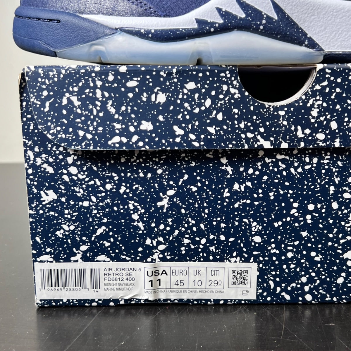 Jordan 5 Retro Midnight Navy 11 (Lightly Worn Pre-Owned)JordanMidnight Navy/Black/Football Grey - Image 4