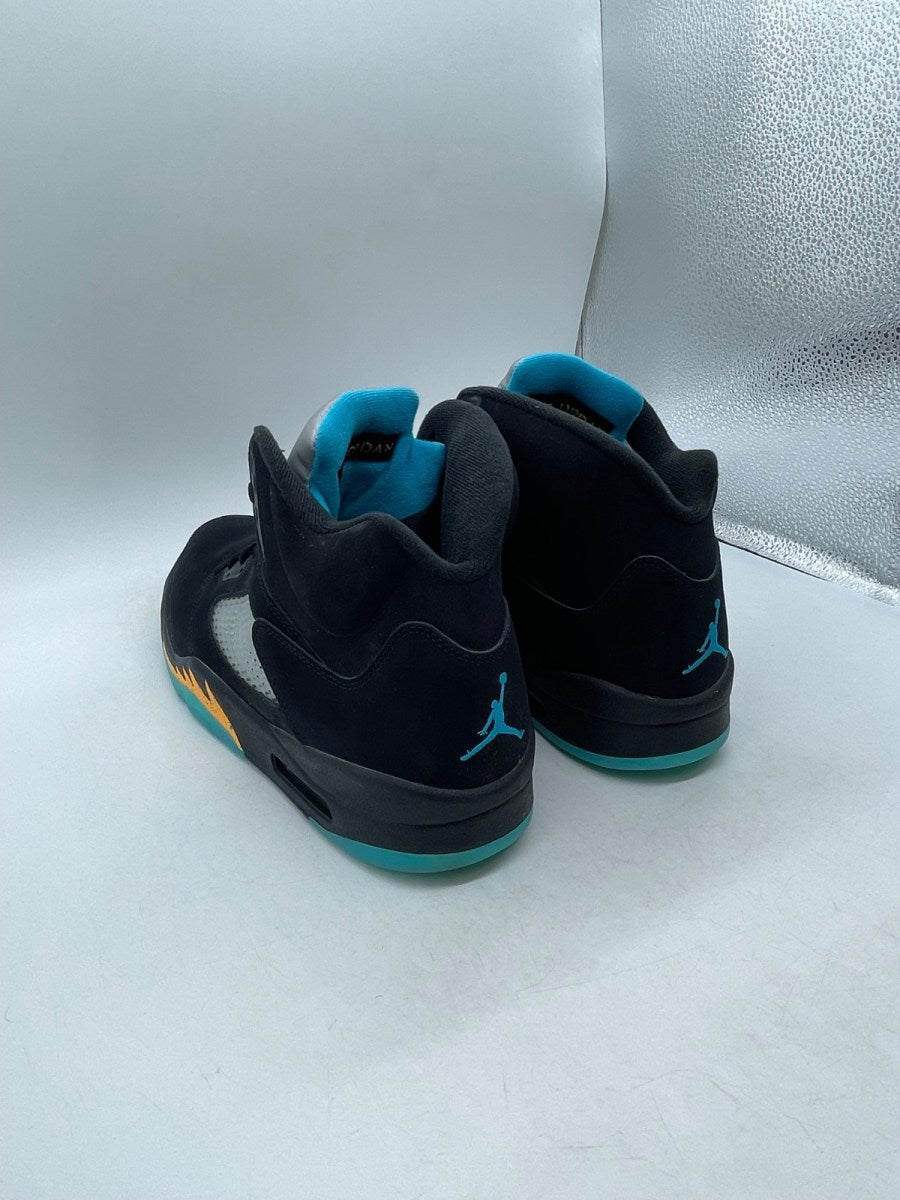 Jordan 5 Retro Aqua 14 (Moderately Worn Pre-Owned)JordanBlack/Aquatone/Taxi - Image 4
