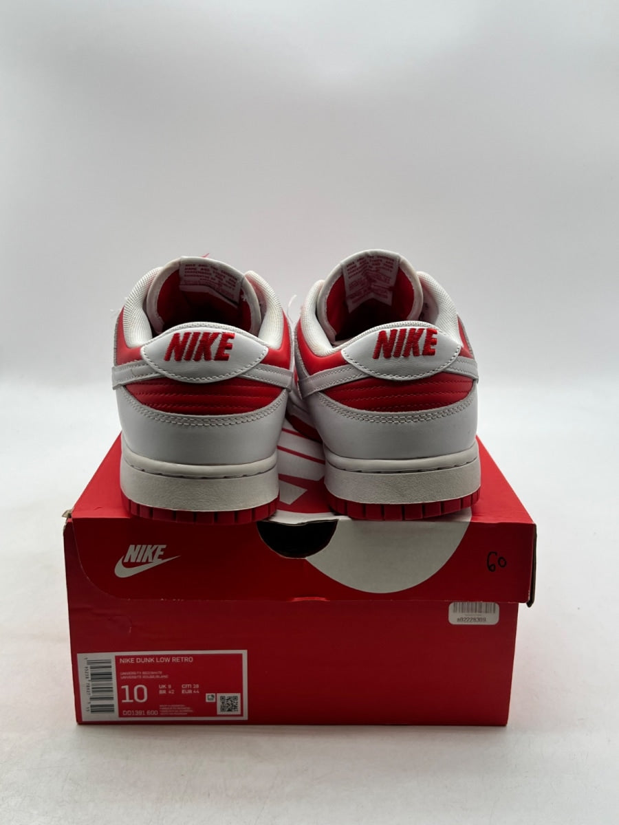 Nike Dunk Low Championship Red 10 (Heavily Worn Pre-Owned)NikeUniversity Red/White-Total Orange - Image 3