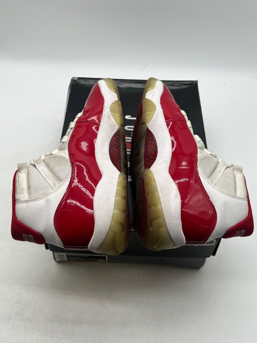 Jordan 11 Retro Cherry (2022) 10.5 (Moderately Worn Pre-Owned)JordanWhite/Varsity Red/Black - Image 9