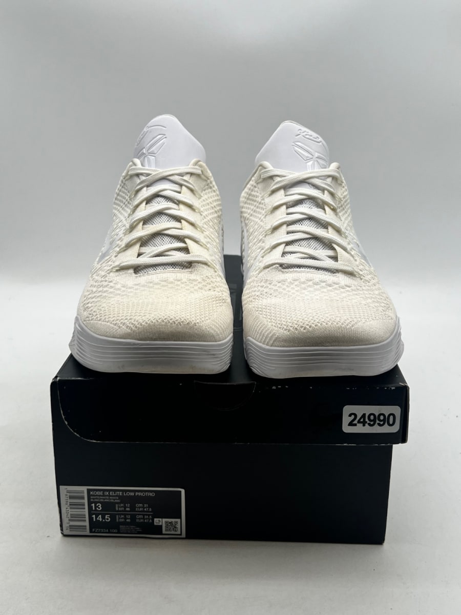 Nike Kobe 9 Elite Low Protro Halo 13 (Lightly Worn Pre-Owned)NikeWhite/White/White - Image 2