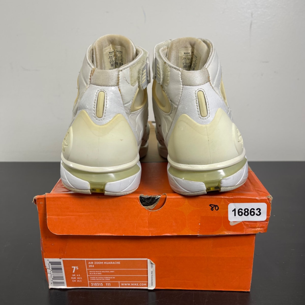 Nike Air Zoom Huarache 2K4 'White' 7.5 (Moderately Worn Pre-Owned)Nike - Image 4