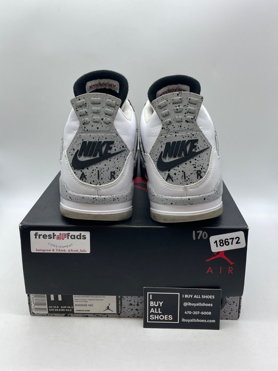 Jordan 4 Retro White Cement (2016) 11.5 (Heavily Worn Pre-Owned) - Image 3