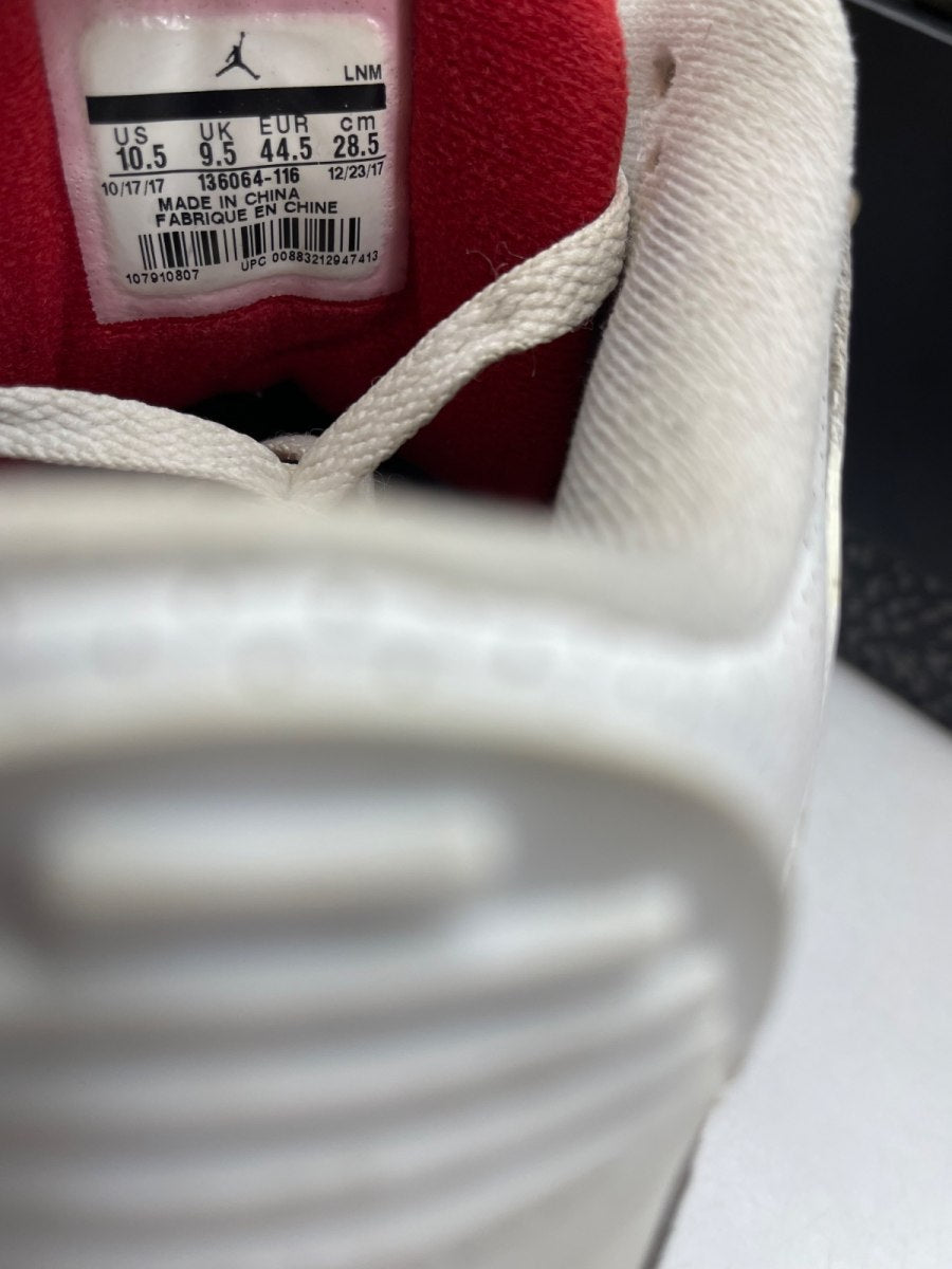 Jordan 3 Retro Hall of Fame 10.5 (Moderately Worn Pre-Owned)JordanWhite/Fire Red-Cement Grey-Black - Image 8