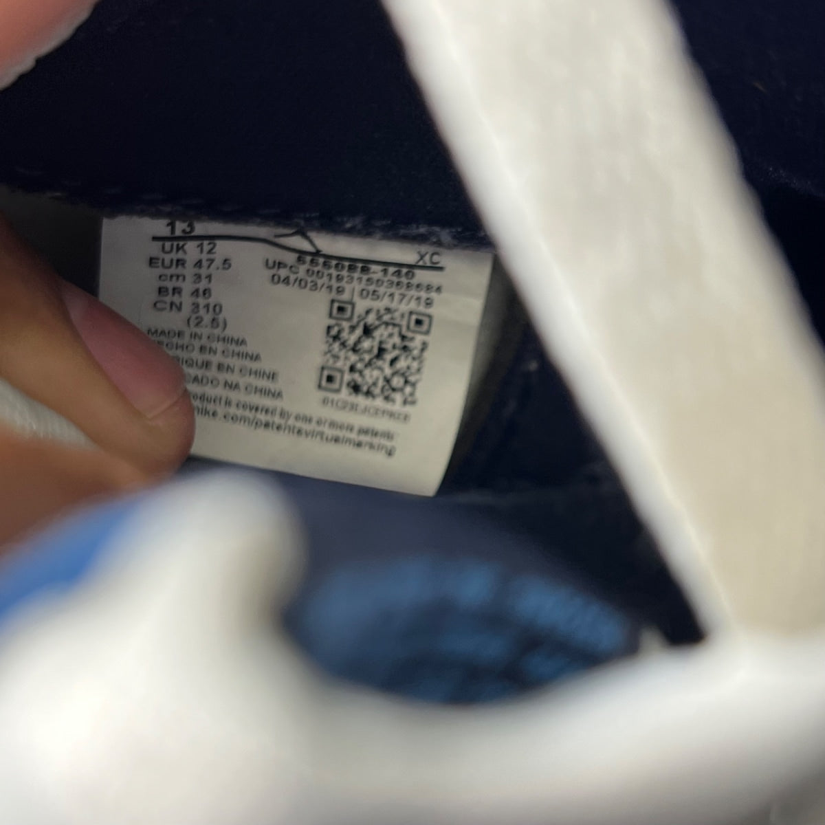 Jordan 1 Retro High Obsidian 13 (Lightly Worn Pre-Owned)JordanSail/Obsidian-University Blue - Image 7