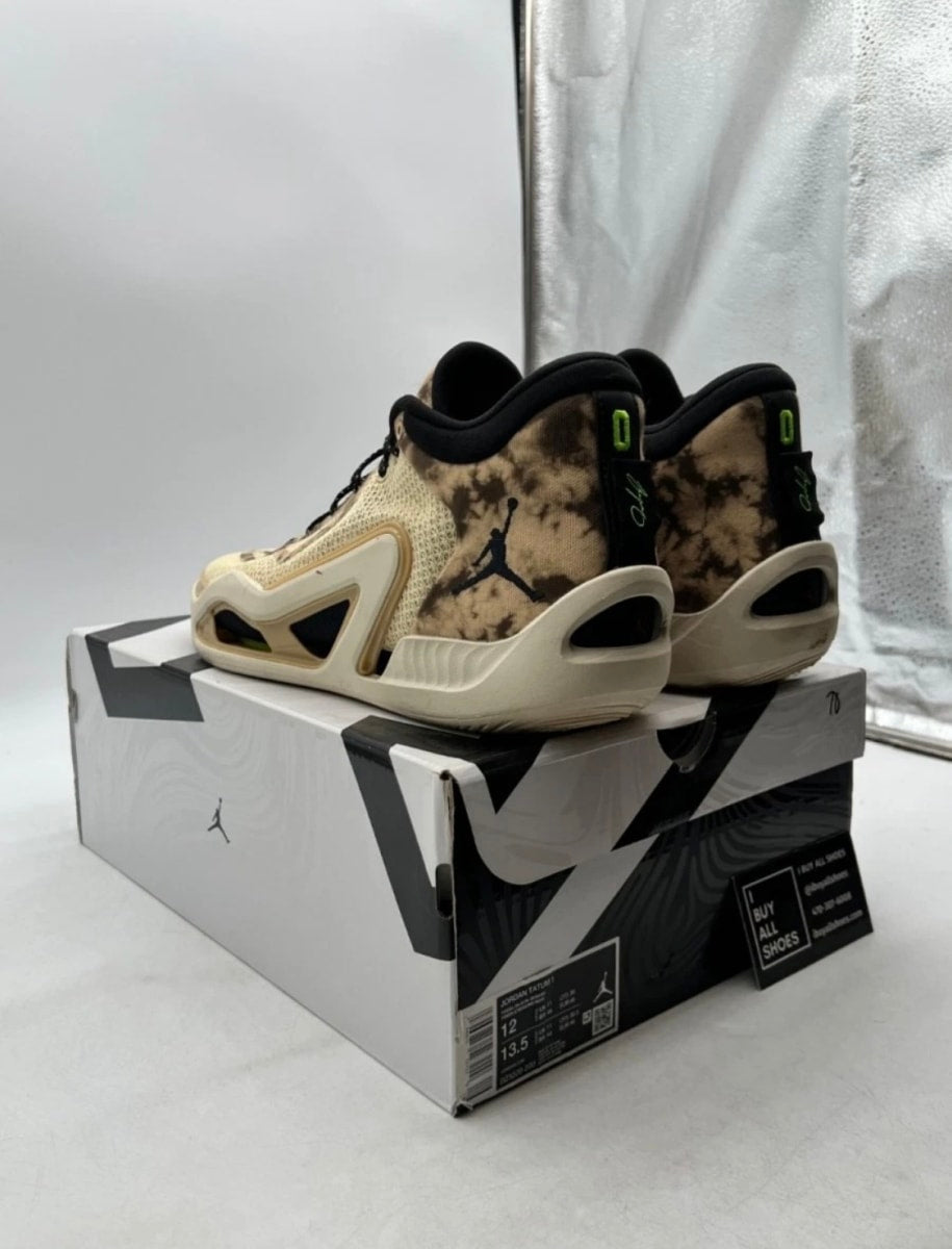Jordan Tatum 1 Tunnel Walk 12 (Lightly Worn Pre-Owned)JordanFossil/Sesame/Electric Green/Black - Image 4