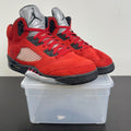 Jordan 5 Retro Raging Bull Red (2021) 13 (Moderately Worn Pre-Owned)JordanVarsity Red/Black-White - Image 1