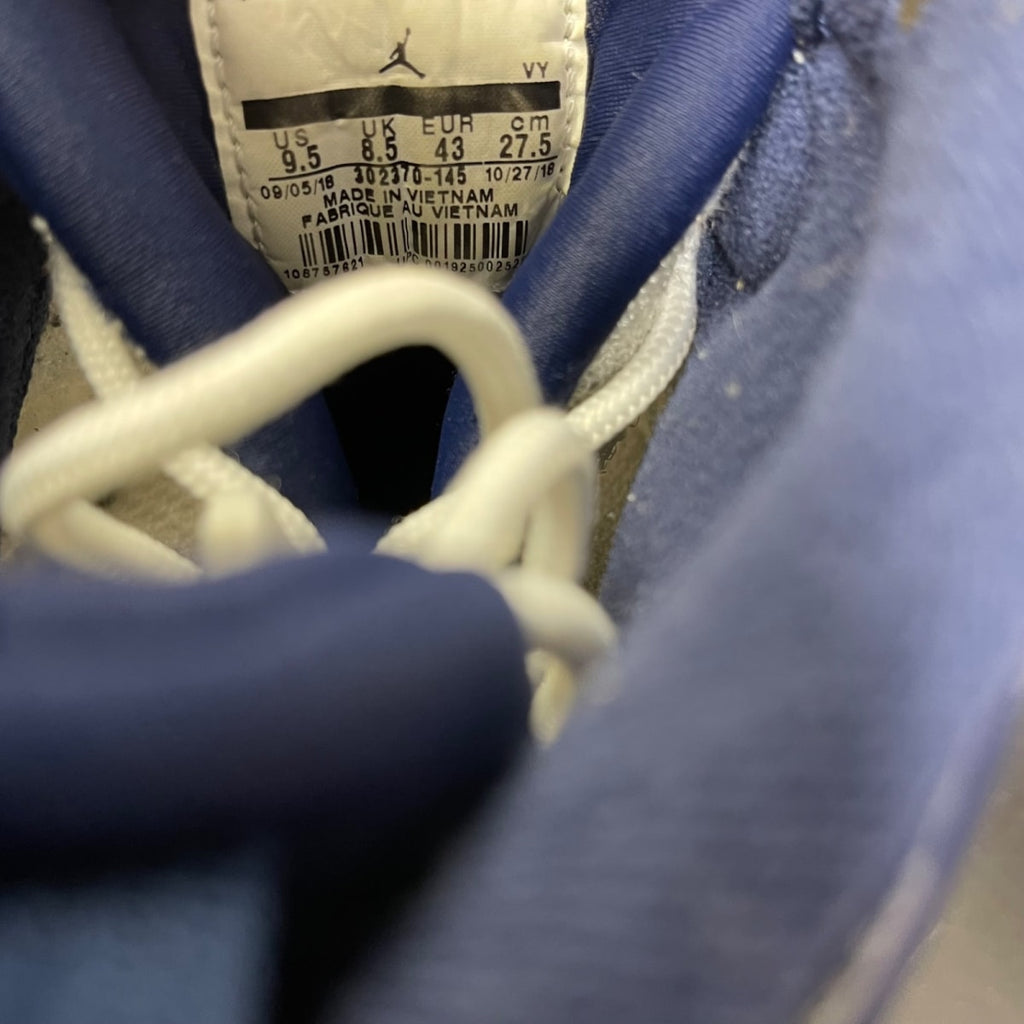 Jordan 9 Retro Pearl Blue 9.5 (Moderately Worn Pre-Owned)JordanWhite/University Blue-Midnight Navy - Image 6