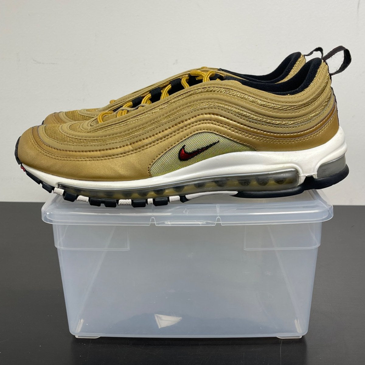 Nike Air Max 97 Metallic Gold (2017/2018) 10.5 (Moderately Worn Pre-Owned)NikeMetallic Gold/Varsity Red-White-Back - Image 3