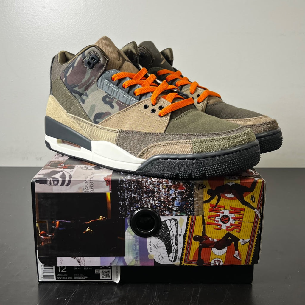 Jordan 3 Retro Patchwork Camo 12 (Lightly Worn Pre-Owned)JordanDark Hazel/Multi-Color - Image 1