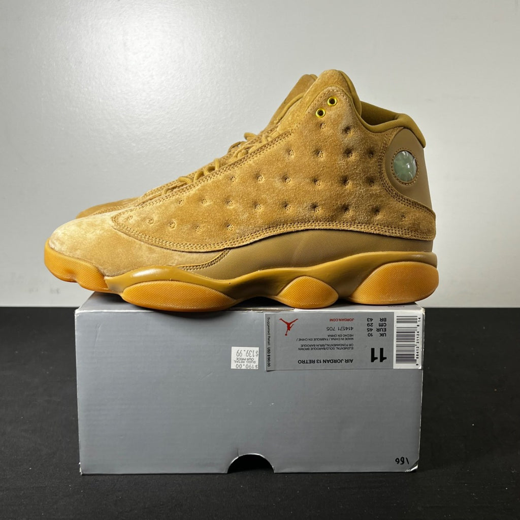 Jordan 13 Retro Wheat 11 (New Pre-Owned)JordanElemental Gold/Baroque Brown-Gum Yellow - Image 3