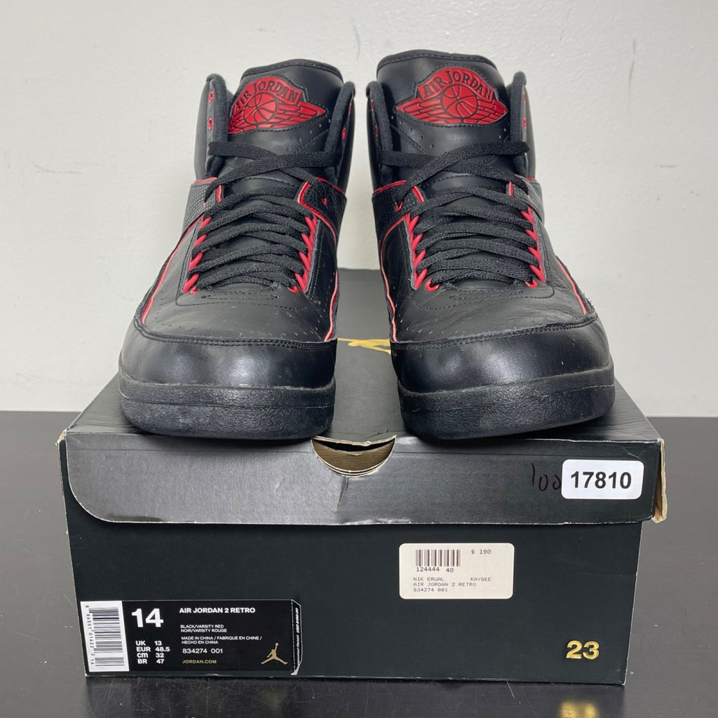 Jordan 2 Retro Alternate 87 14 (Moderately Worn Pre-Owned)JordanBlack/Gym Red-Black - Image 2
