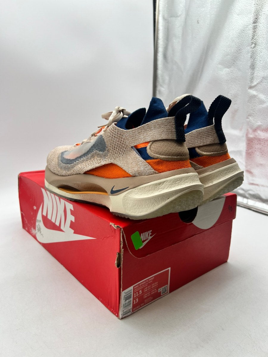 Nike Spark Flyknit Tan Total Orange 11.5 (Lightly Worn Pre-Owned)NikeHemp/College Navy-Total Orange - Image 6