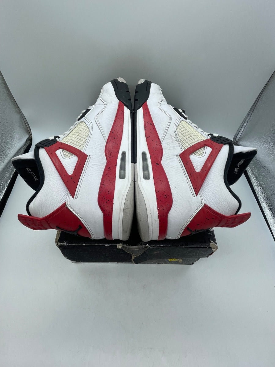 Jordan 4 Retro Red Cement 8 (Moderately Worn Pre-Owned)JordanWhite/Fire Red/Black/Neutral Grey - Image 6