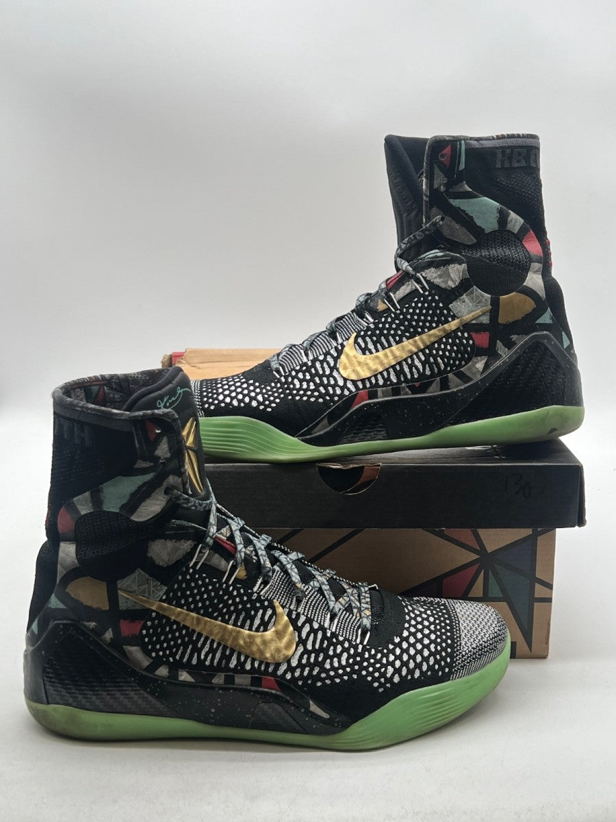 Nike Kobe 9 Elite NOLA Gumbo League Maestro 10.5 (Lightly Worn Pre-Owned)NikeBlack/Metallic Gold-White - Image 1
