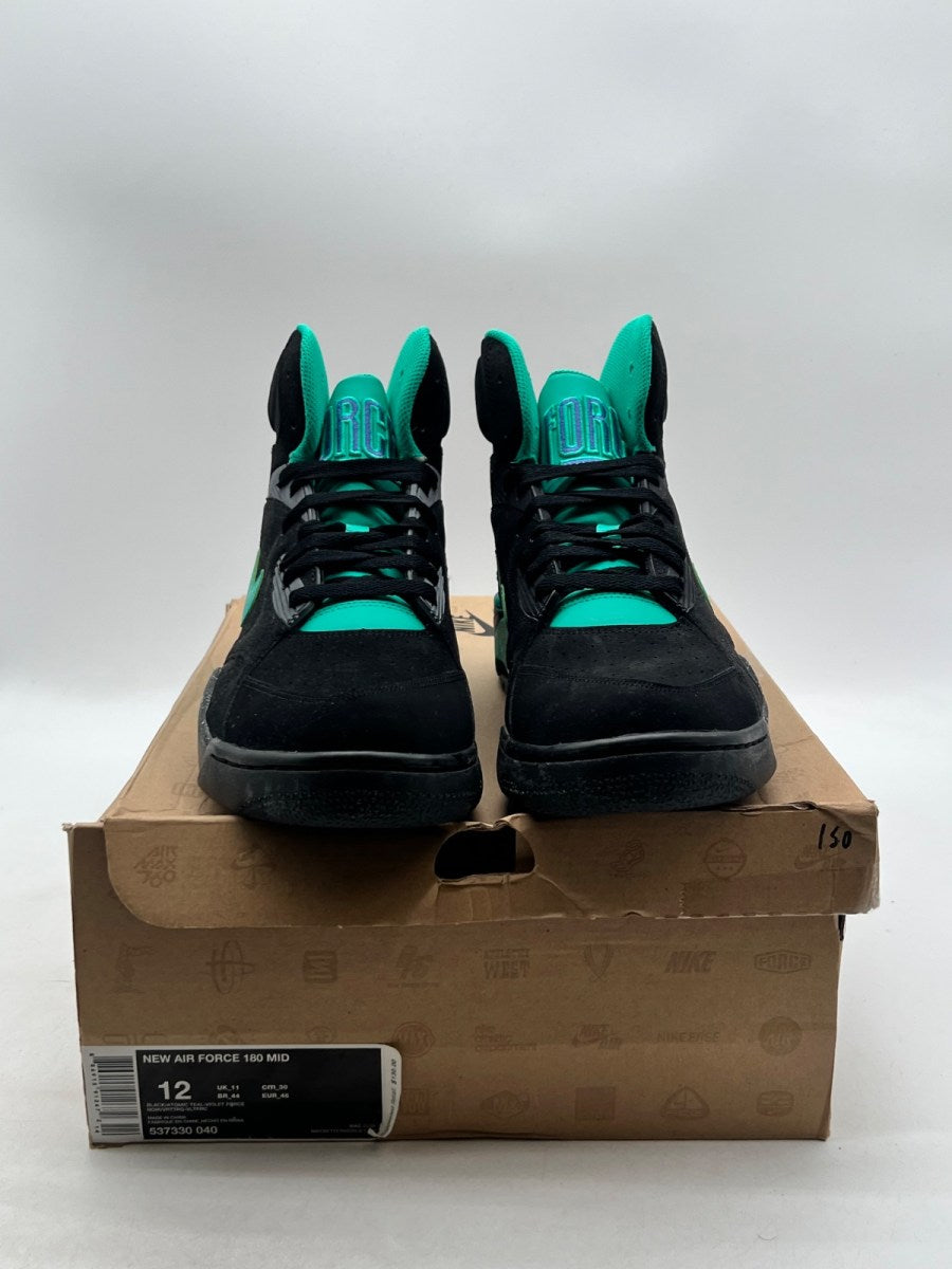 Nike Air Force 180 Atomic Teal 12 (Lightly Worn Pre-Owned)NikeBlack/Atomic Teal - Violet Force - Image 2