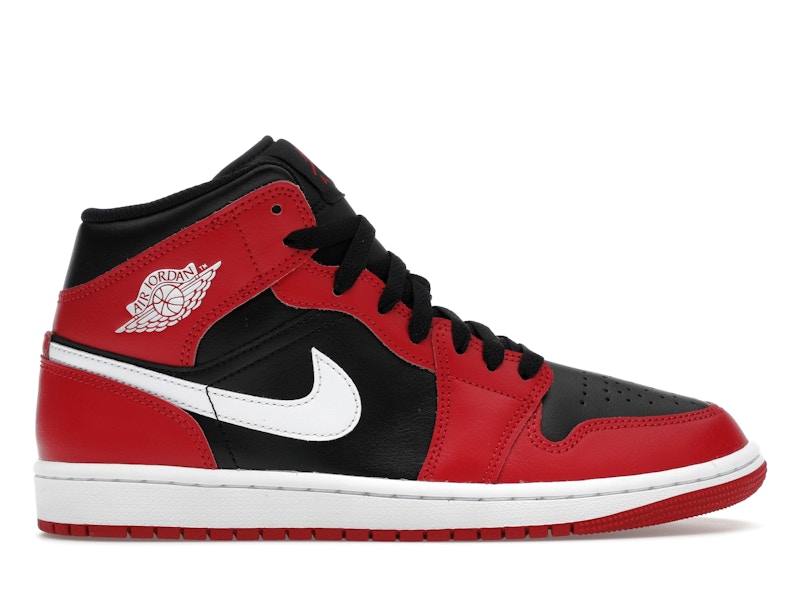 Jordan 1 Mid Gym Red Black White
