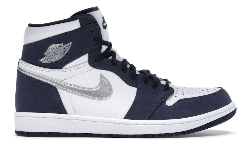 Jordan 1 Retro High CO.JP Midnight Navy (2020) 9 (Moderately Worn Pre-Owned)JordanWhite/Metallic Silver-Midnight Navy